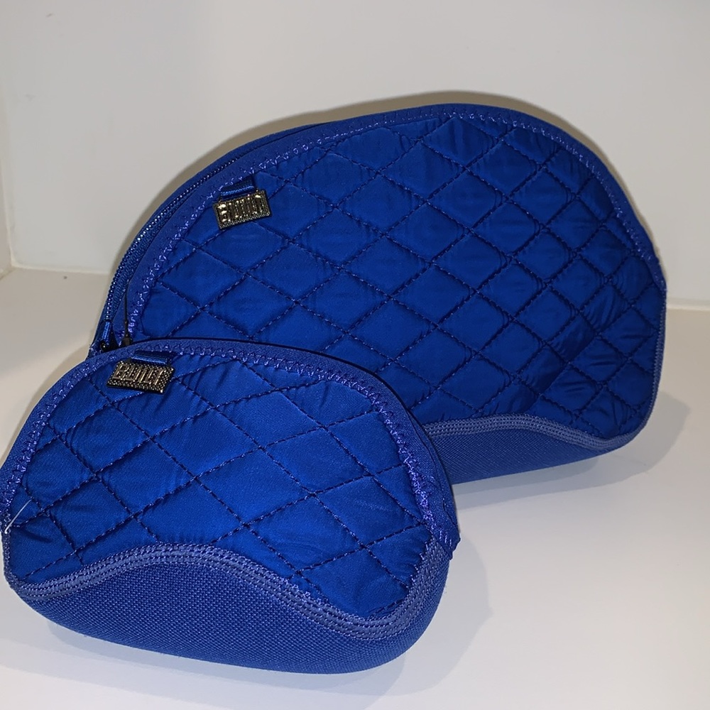 BUILT Ny Gramercy Collection Cosmetic Bags‎ Sapphire Blue Set - Picture 4 of 9